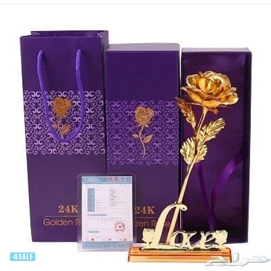 عقد اللؤلؤ +  ورد مطلي ذهب عيار 248