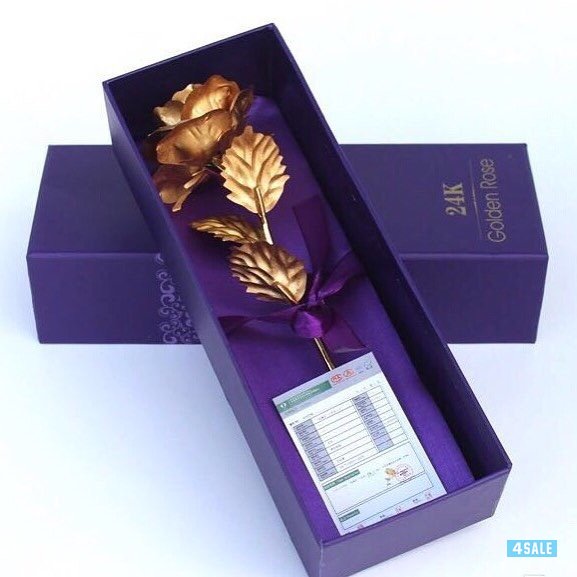 عقد اللؤلؤ +  ورد مطلي ذهب عيار 247