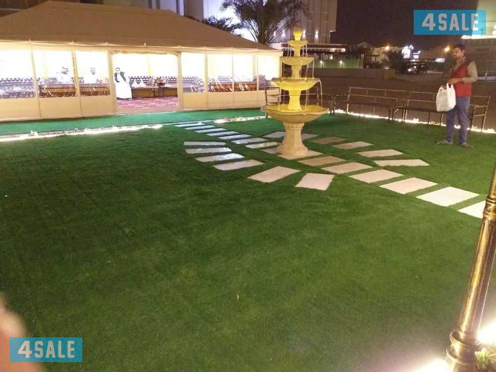 تنسيق الحدائق وزرع تيل طبيعى وتركيب تيل الصناعي4