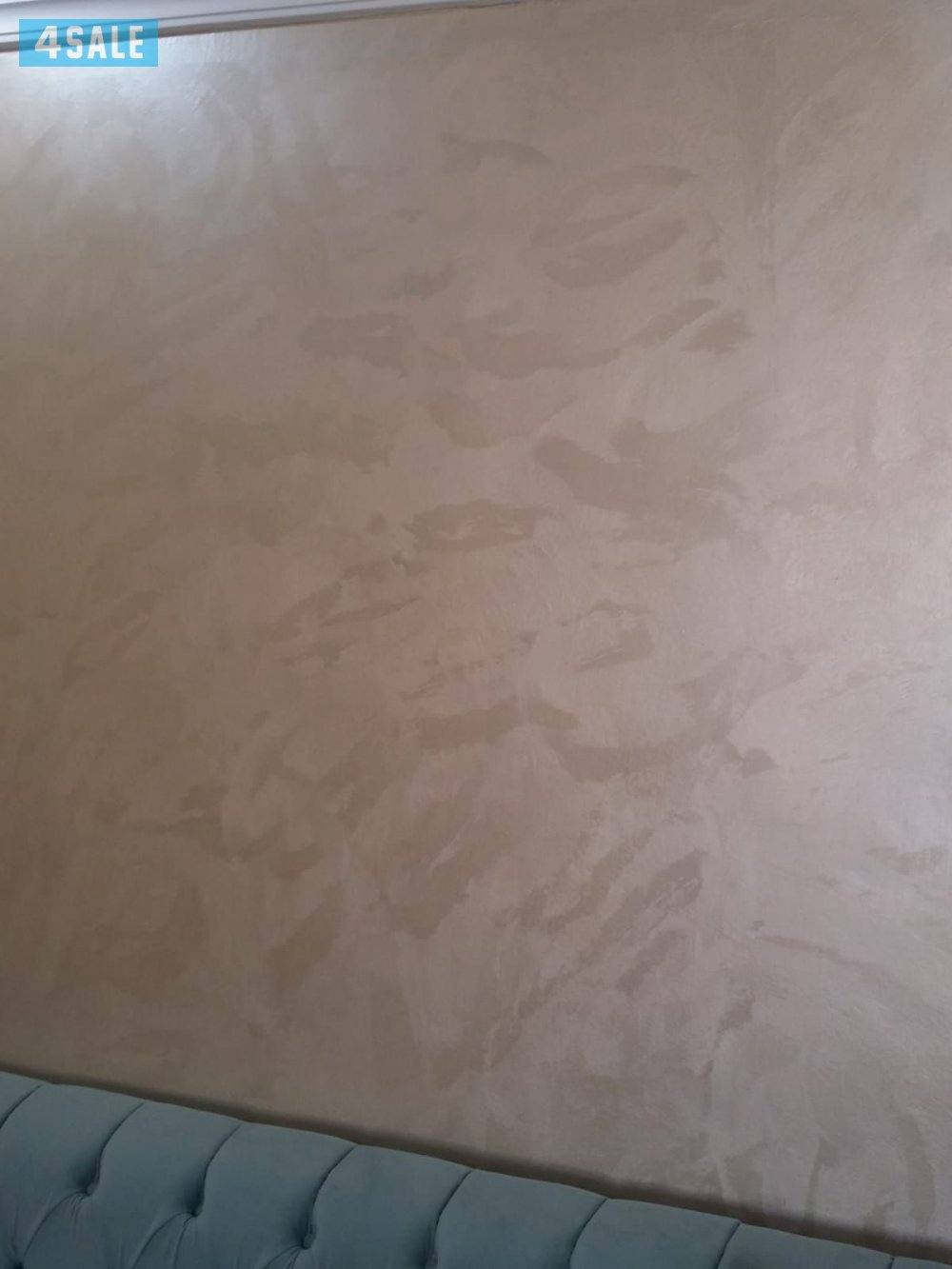 اصباغ ابو يوسف 🌹صبغ بدون رائحه🌷جميع المناطق👍 أشكال ورق الجدران صبغ إيطالي ناعم وخشن سعر خاص للشقق4