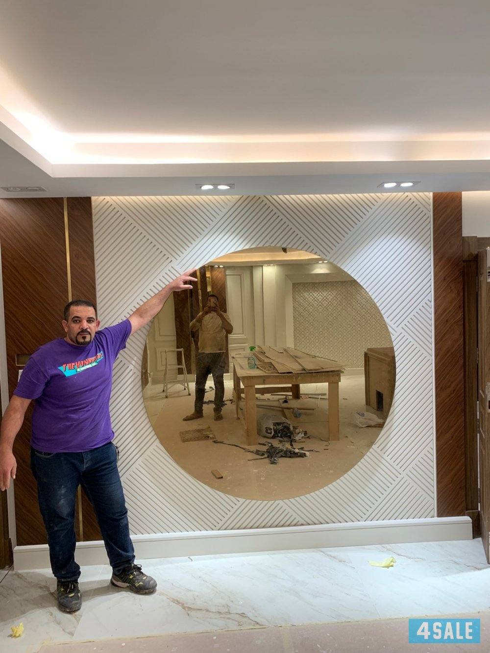 جميع اعمال النجاره وديكورات الخشبيه واصباغ بديل خشب بديل رخام تشطيب كا1