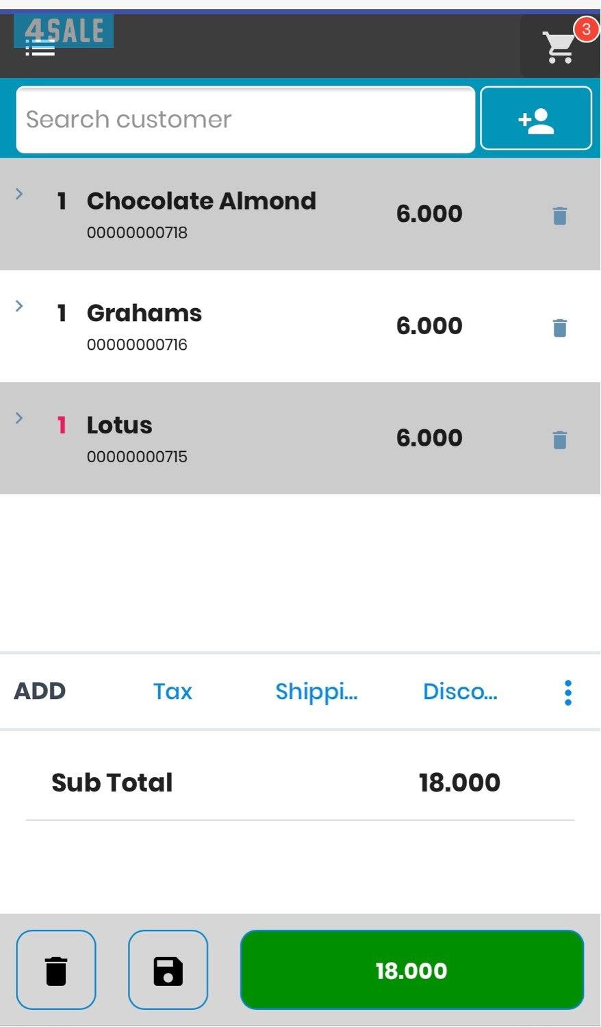 Restaurant / Cafe POS @170 KD4