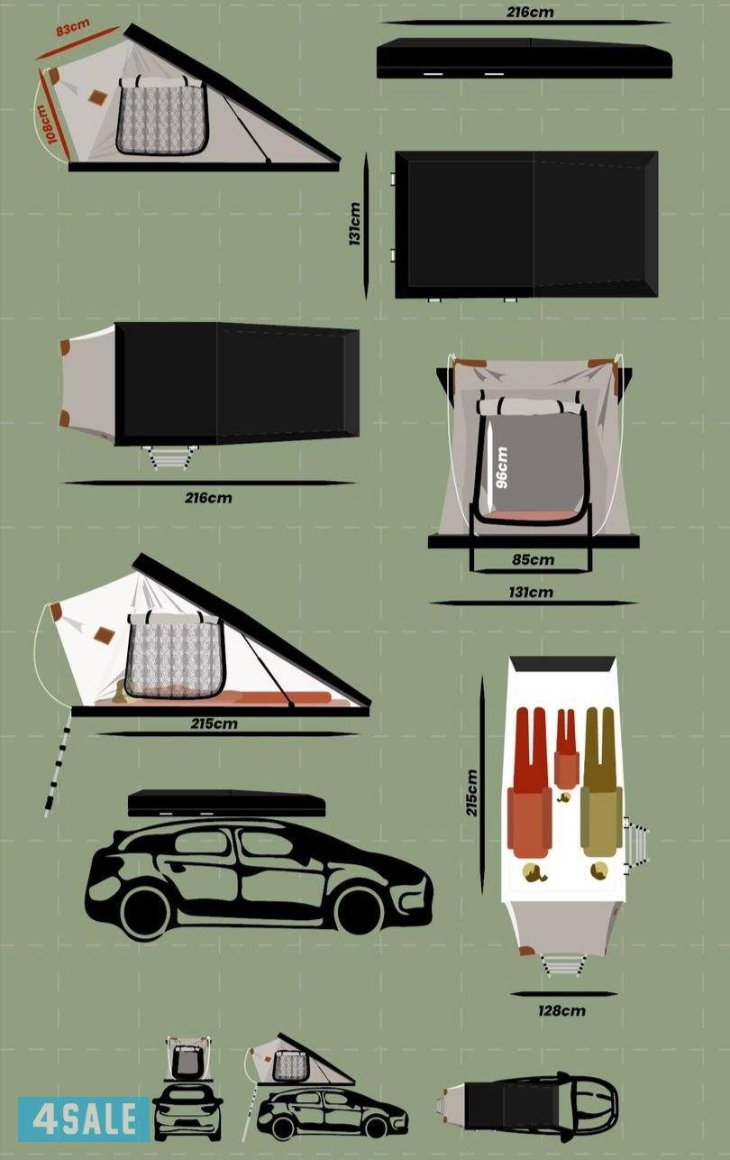 للبيع خيام سقف السيارات4