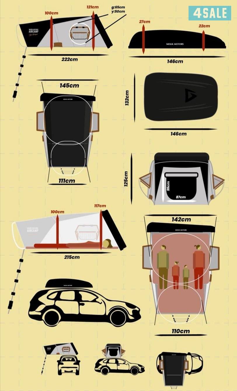 للبيع خيام سقف السيارات3