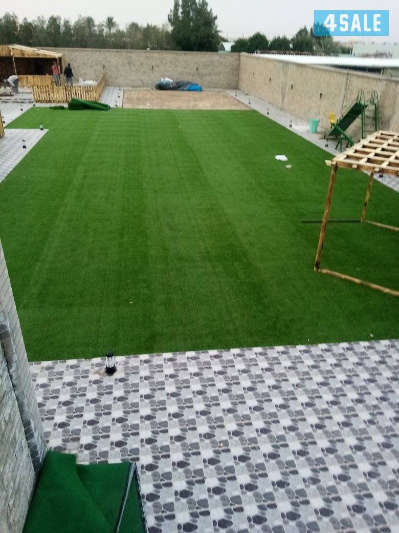 للبيع العشب الصناعي ٣٨ ملي سعر المتر المربع دينار و400  .و٢٧ مليسعر ال1