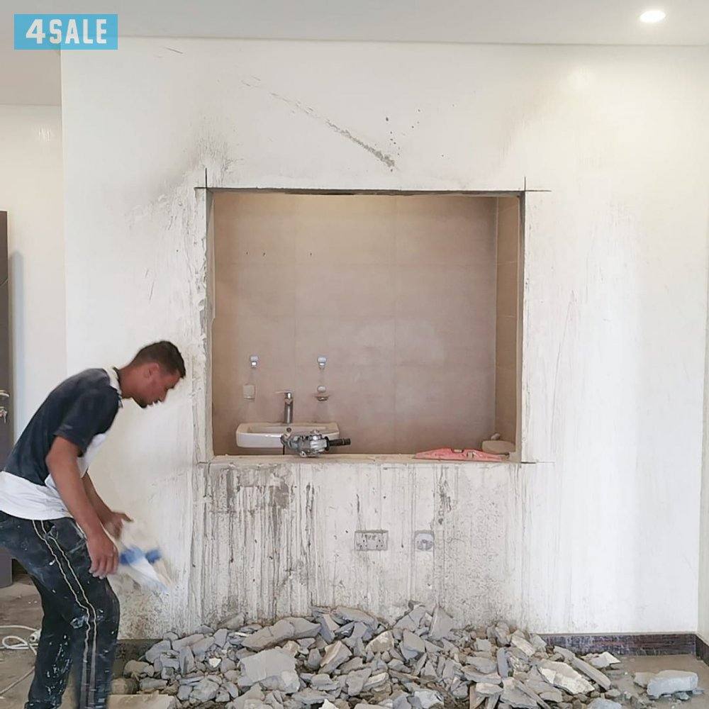 قص وتكسير الخرسانه الجاهزه وفتحات الكور ليزر عمل أبواب والدرايش والصحي3