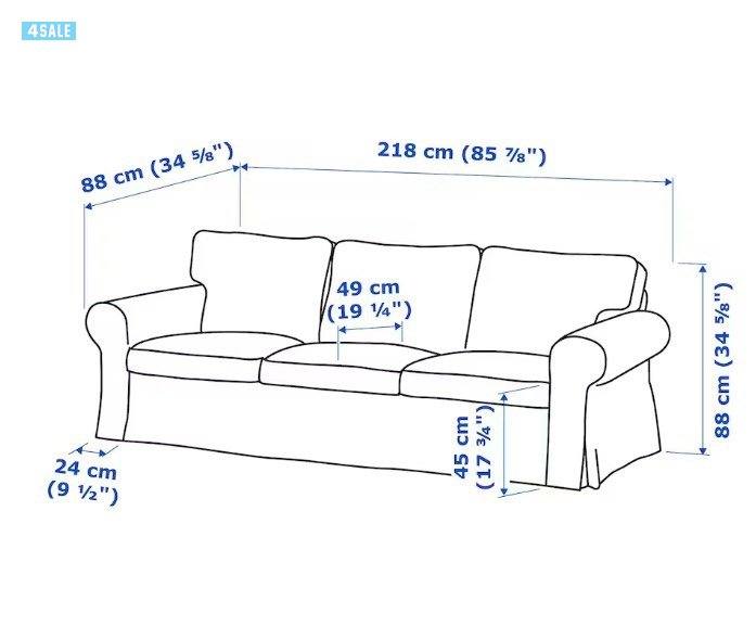 2 Sofas (Couches) 3 seater Like New - 10 Year Guarantee - EKTORP4