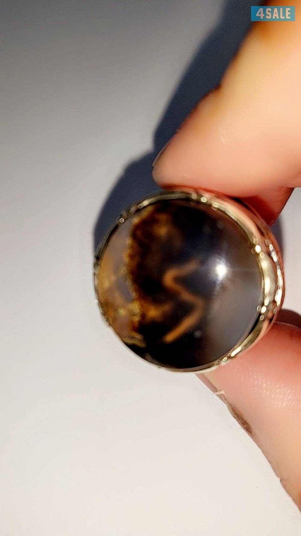 خاتم فاخر بالعقيق اليماني منقوش5