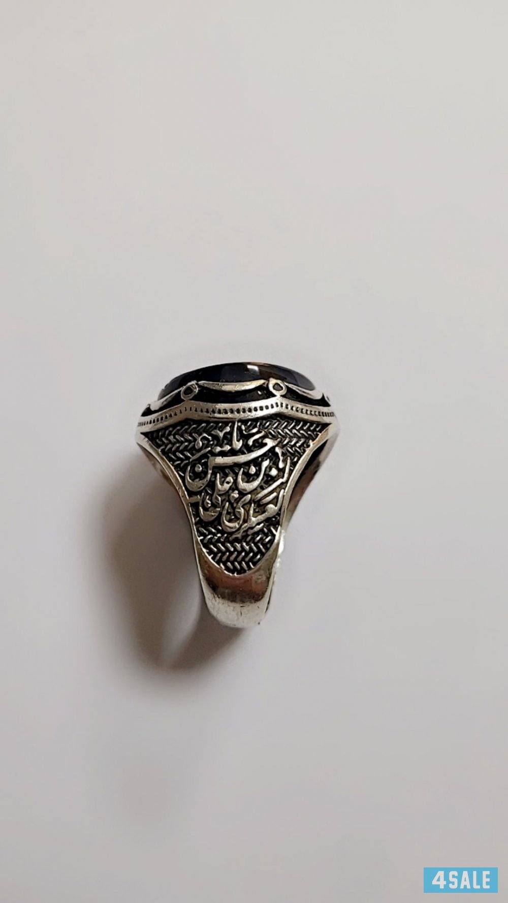خاتم فاخر بالعقيق اليماني منقوش0