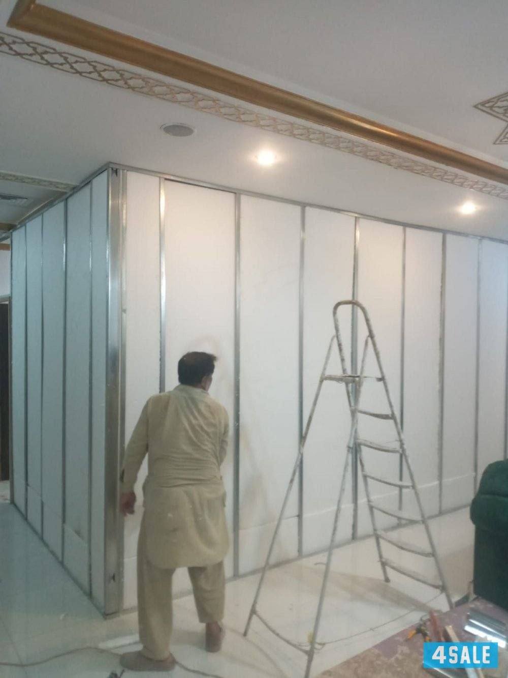 معلم باكستاني جبسم بورد سينمت بورد بارتيشن ديكور جبس جبسم بورد قواطع1