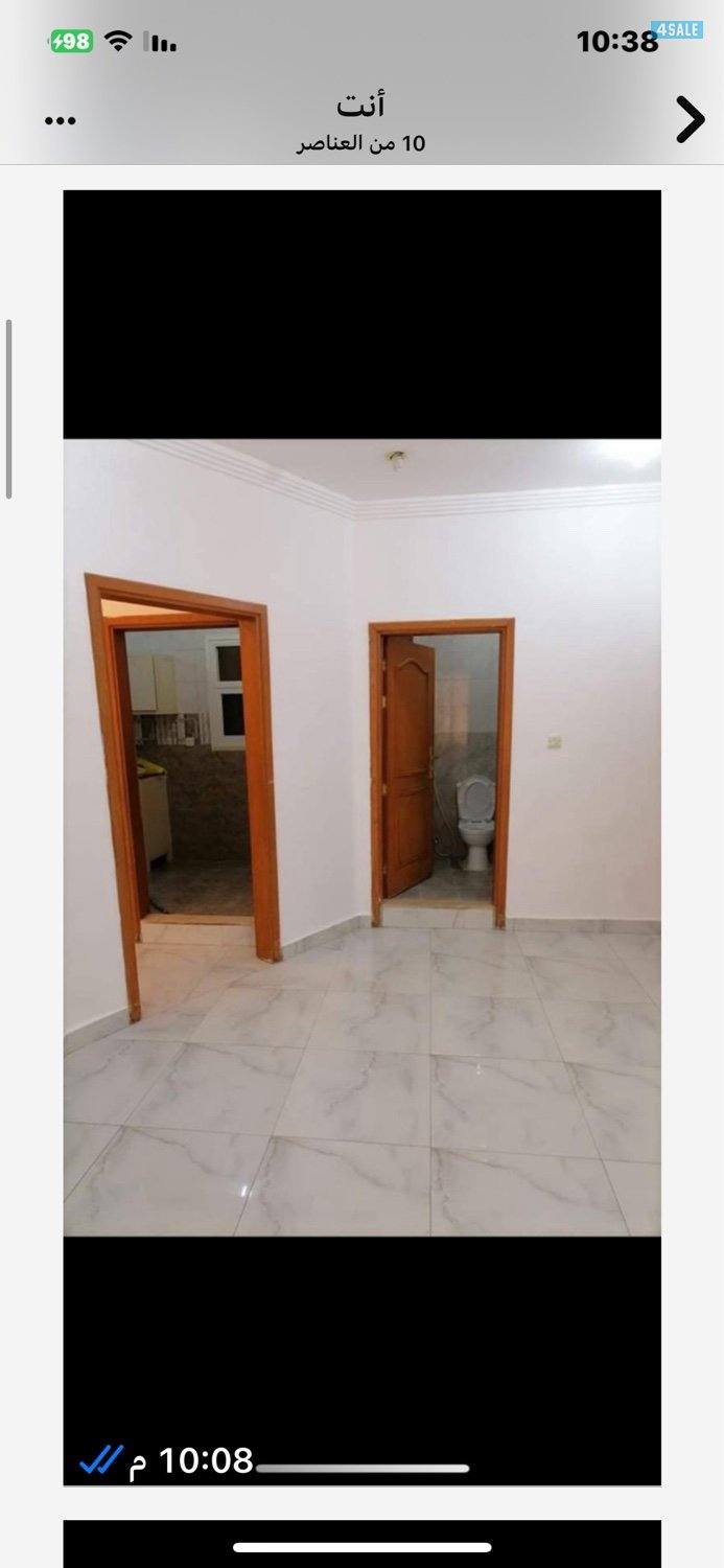 شقة غرفتين وصالة منهم ماستر وحمام ومطبخ مقابل الجمعية1
