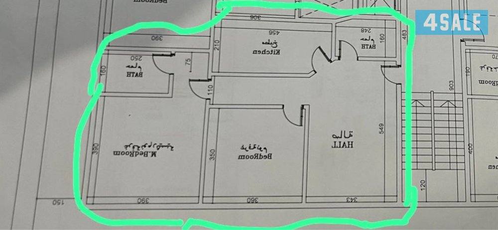 شقة غرفتين وصالة منهم ماستر وحمام ومطبخ مقابل الجمعية6