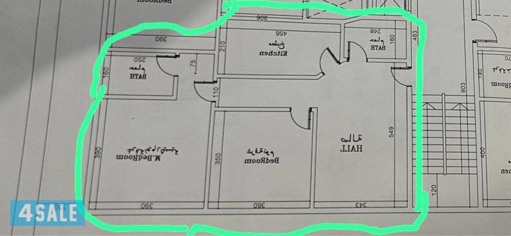 شقة غرفتين وصالة منهم ماستر وحمام ومطبخ مقابل الجمعية8