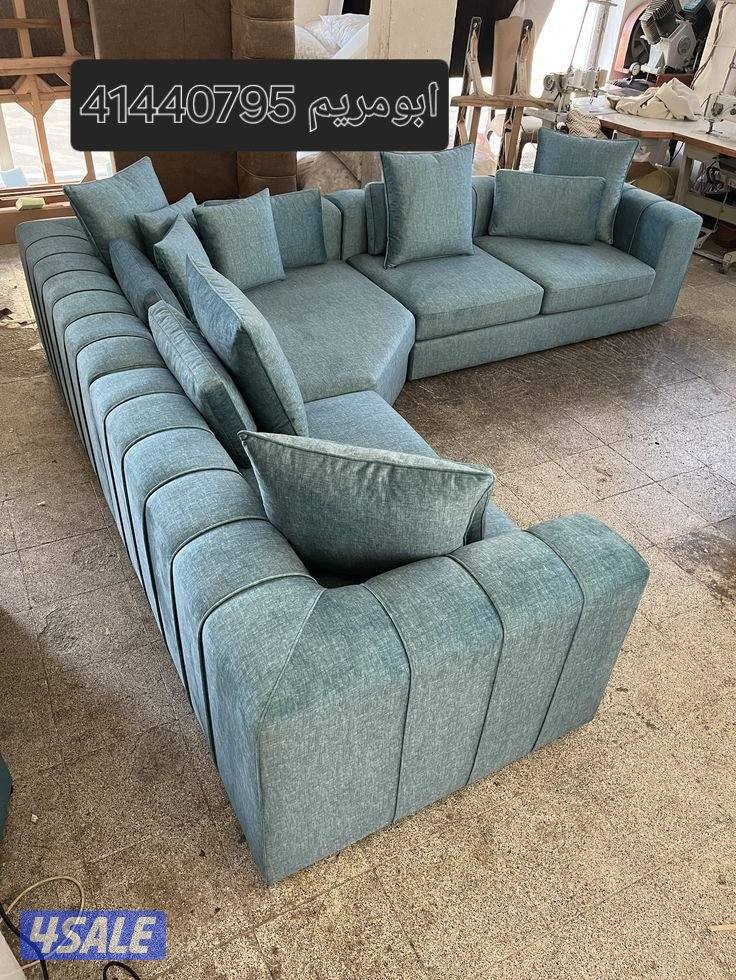 تنجيد وتلبيس جلسات أمريكي والديونيات رسميه وجلسات الارضيه وتفصل ستائر9