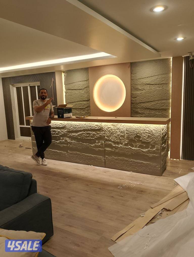 ابو احمد لأعمال النجاره والديكور الداخلي والبركيه وبديل الحجر والرخام2