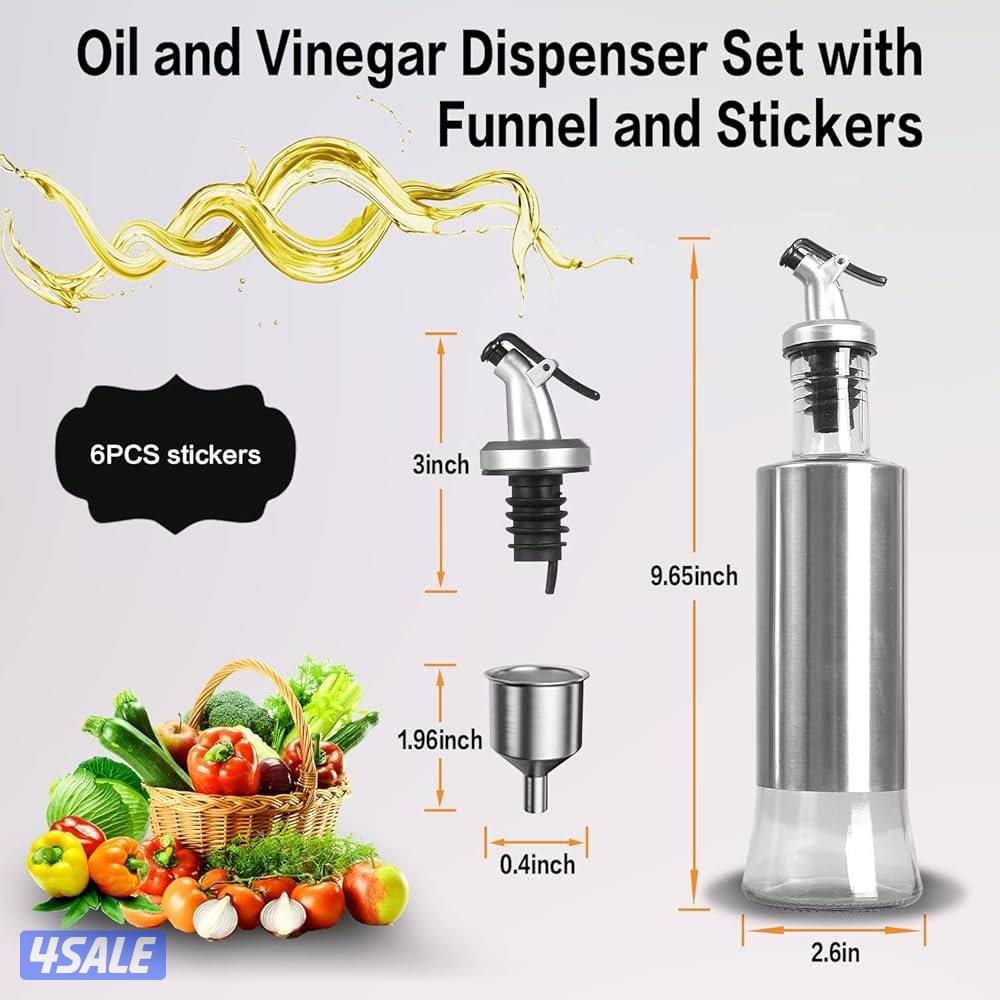 مجموعة موزعات الزيت والخل - 3 قطع .7