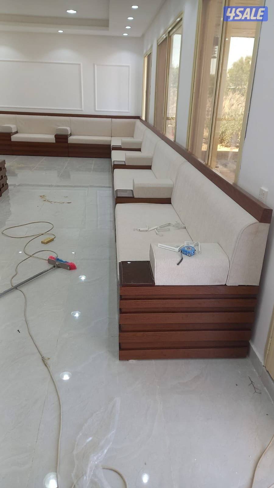 تفصال وتنجيد ديوانيات وقعدات ارضيه ومساند ظهز باقل الاسعار3