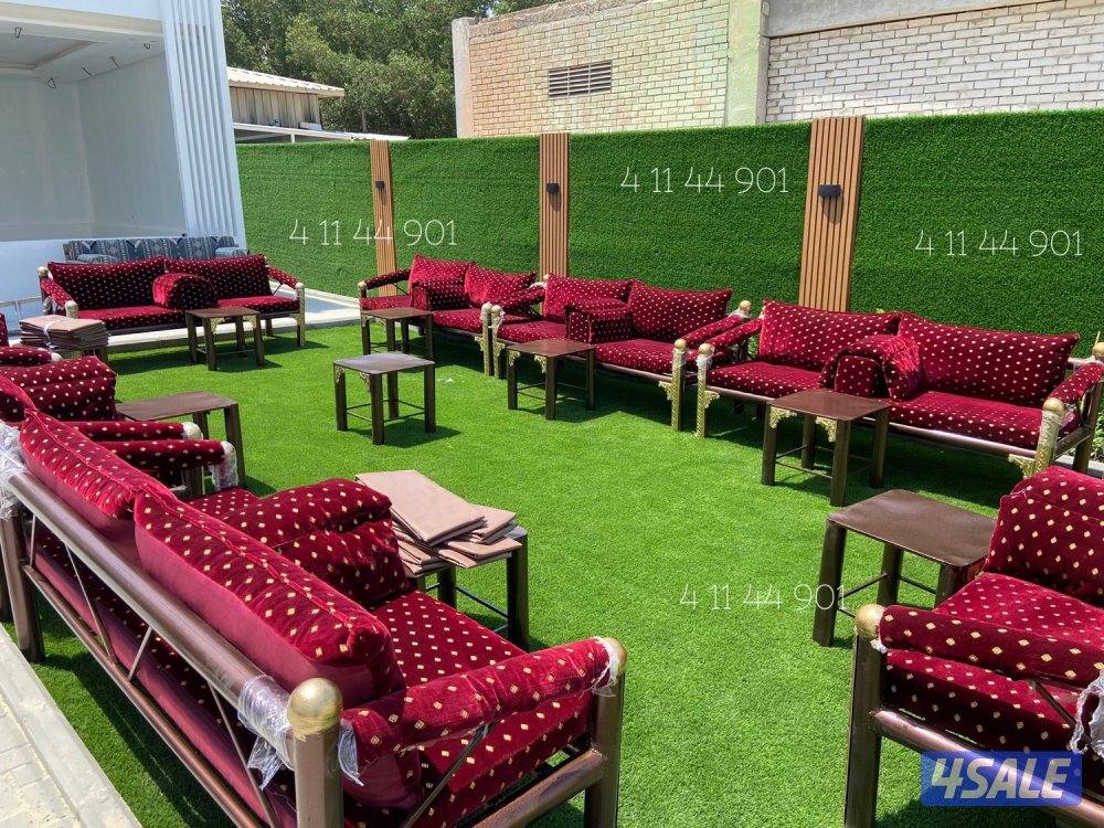 كراسي حديد ملكية + كراسي خشب جاهزة شغل الرياض 📌🇰🇼14