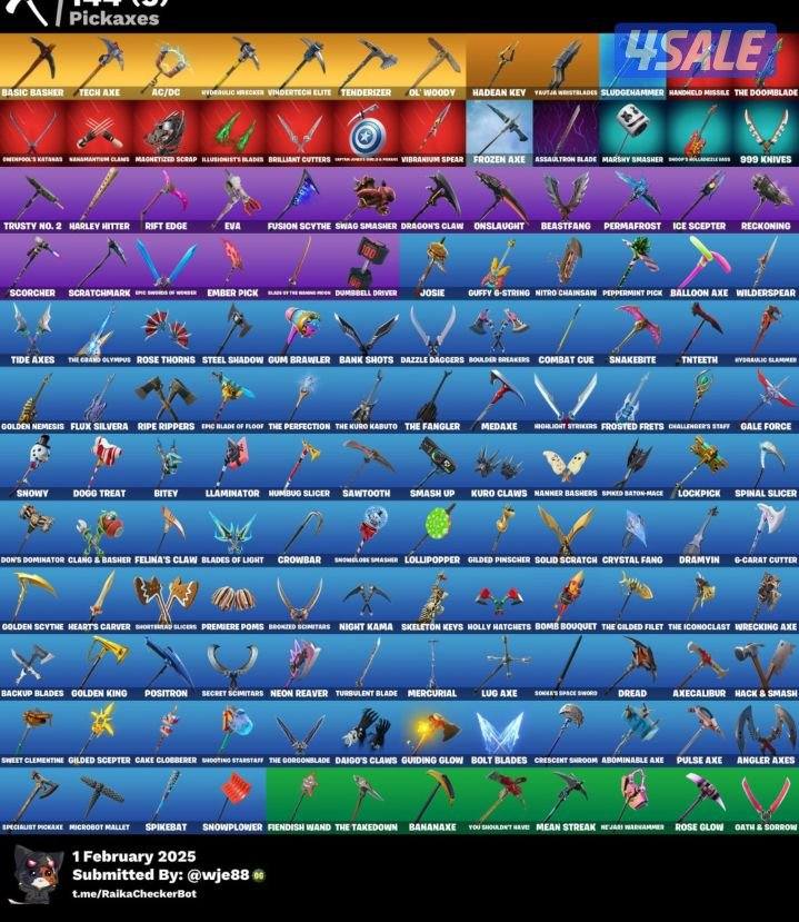 حساب فورت 100+ سكن 🔥🔥نادر3