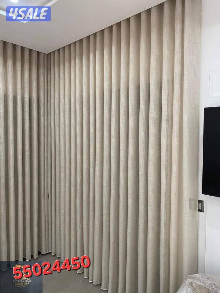 تفصيل وتنجيد جميع انواع الستائر و الجلسات والغنفات والستائرالروول5