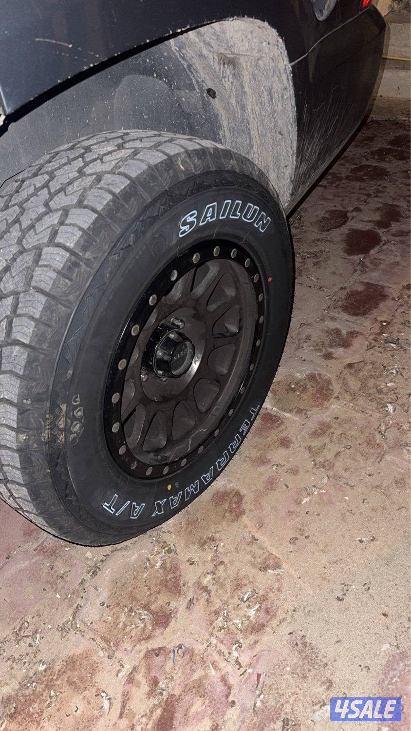 رنقات ميثود حجم ١٨ 6 براغي مع تواير ربع حجري فيهم فوق النص عمر1