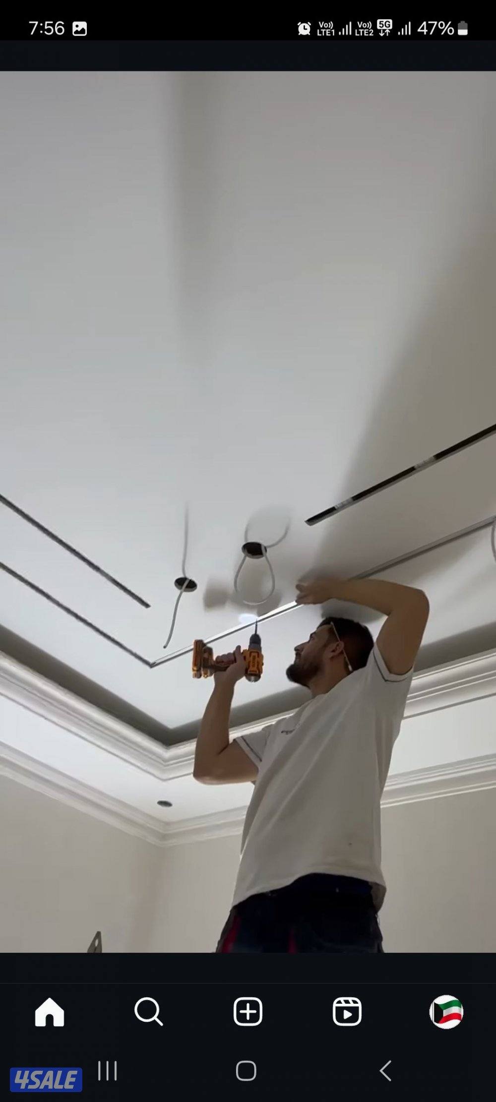 جبس بورد قواطع باب الخشب علي باكستاني3