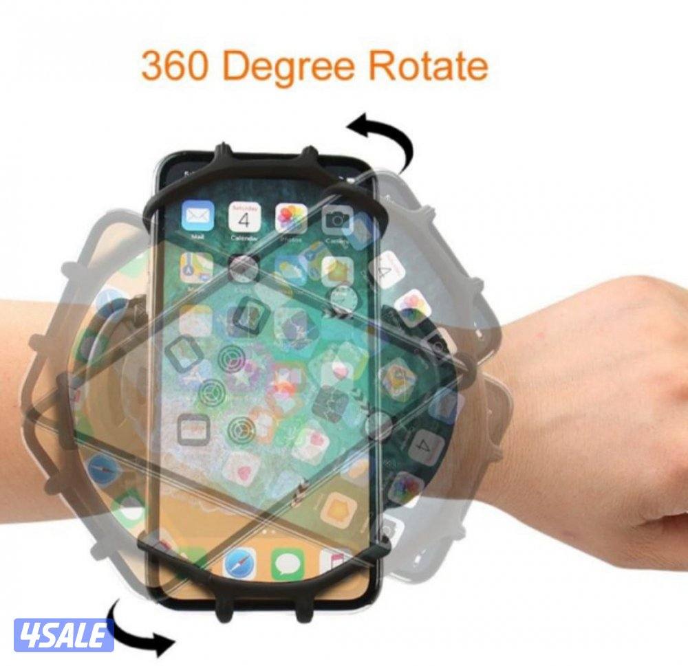 بأوري - سوار حامل للهاتف أثناء الجري أو التمارين - أسود2