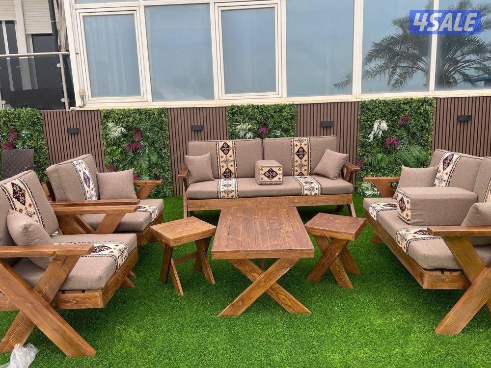 كراسي حديد ملكية + اطقم كراسي خشب سعودية 🇸🇦👑🇰🇼1