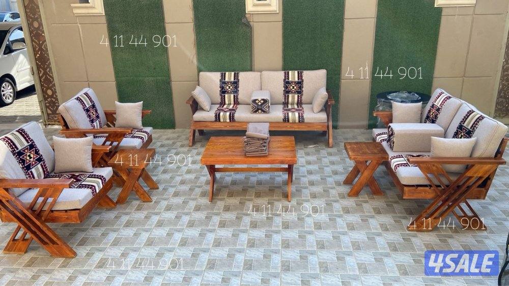 كراسي حديد ملكية + اطقم كراسي خشب سعودية 🇸🇦👑🇰🇼3