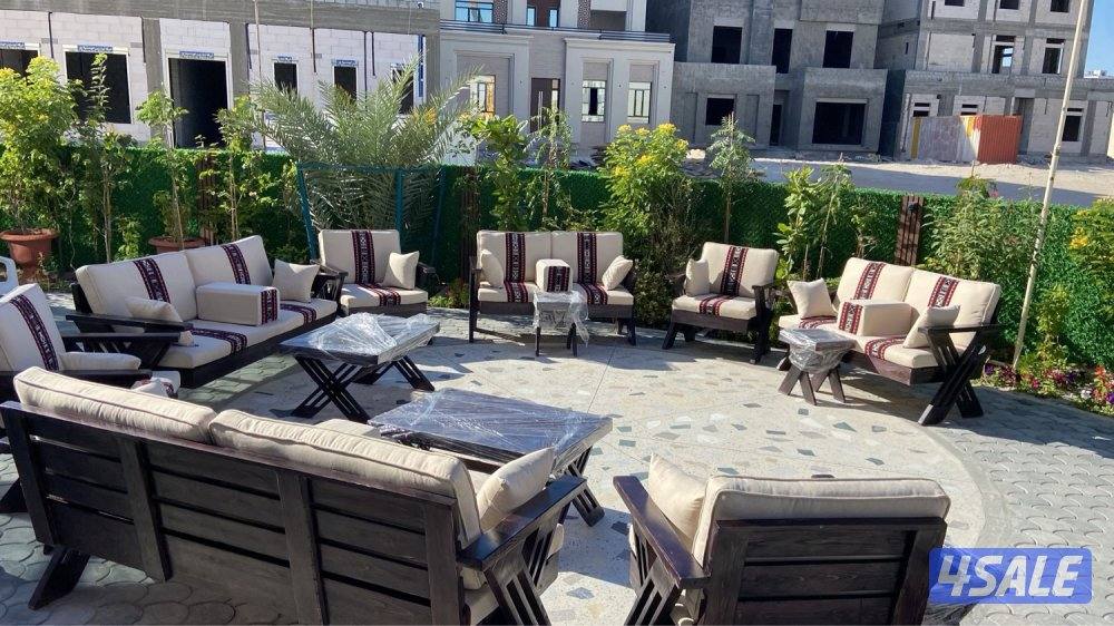 كراسي حديد ملكية + اطقم كراسي خشب سعودية 🇸🇦👑🇰🇼5