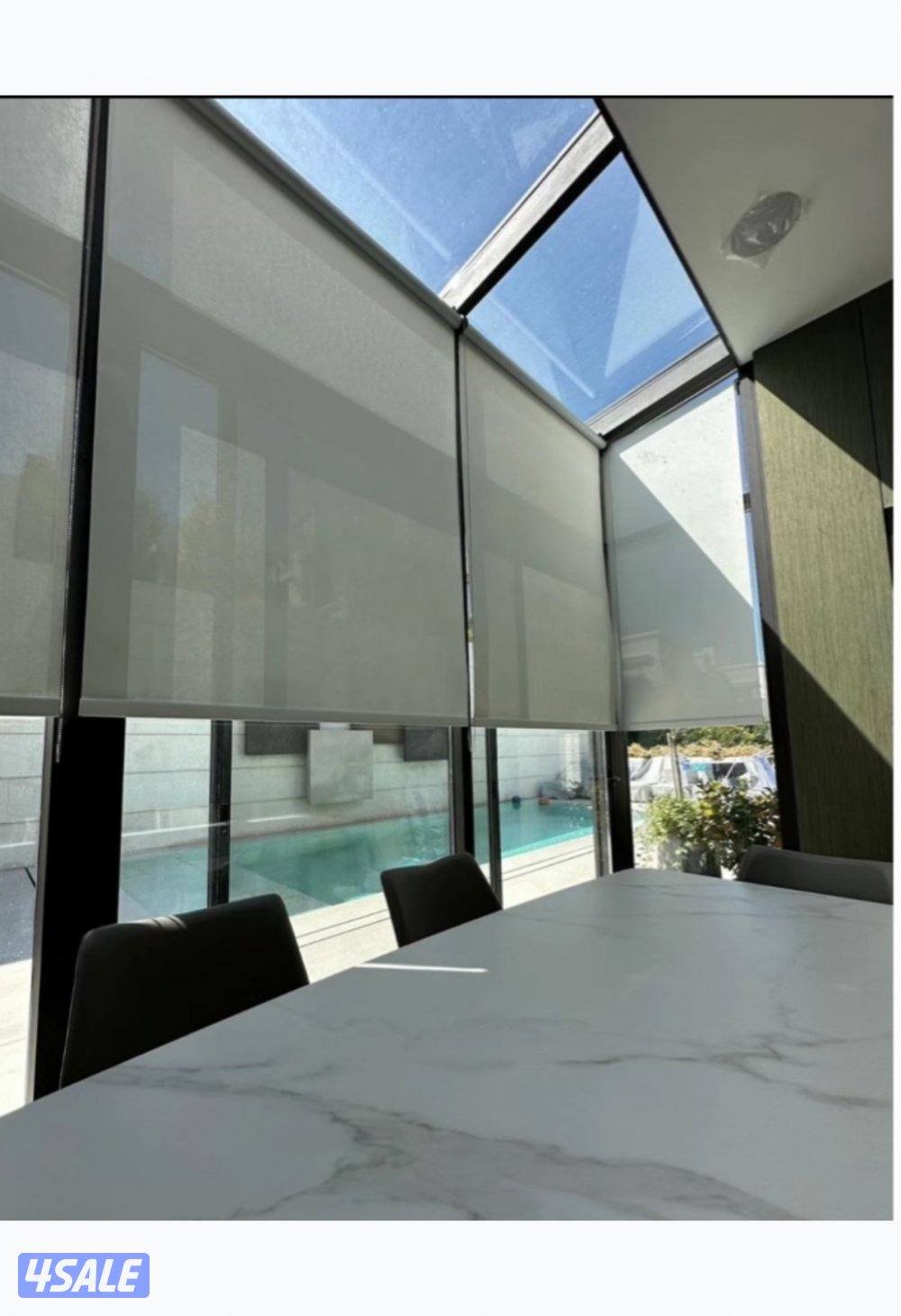 تفصال ستائر رول عازل الحراره والشمس المتر المربع 8 دنانير2