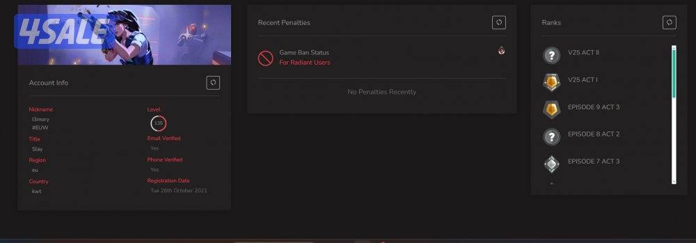 Valorant account for sale | حساب فالورانت للبيع0