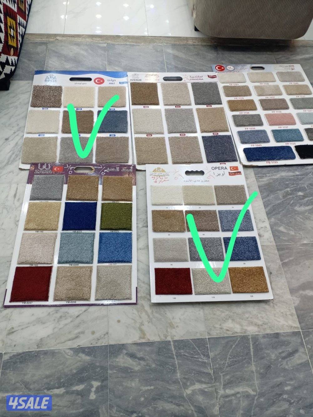 لدينا جميع انواع السجاد التركي سادة ومشجر وسجا٦صين إماراتي12