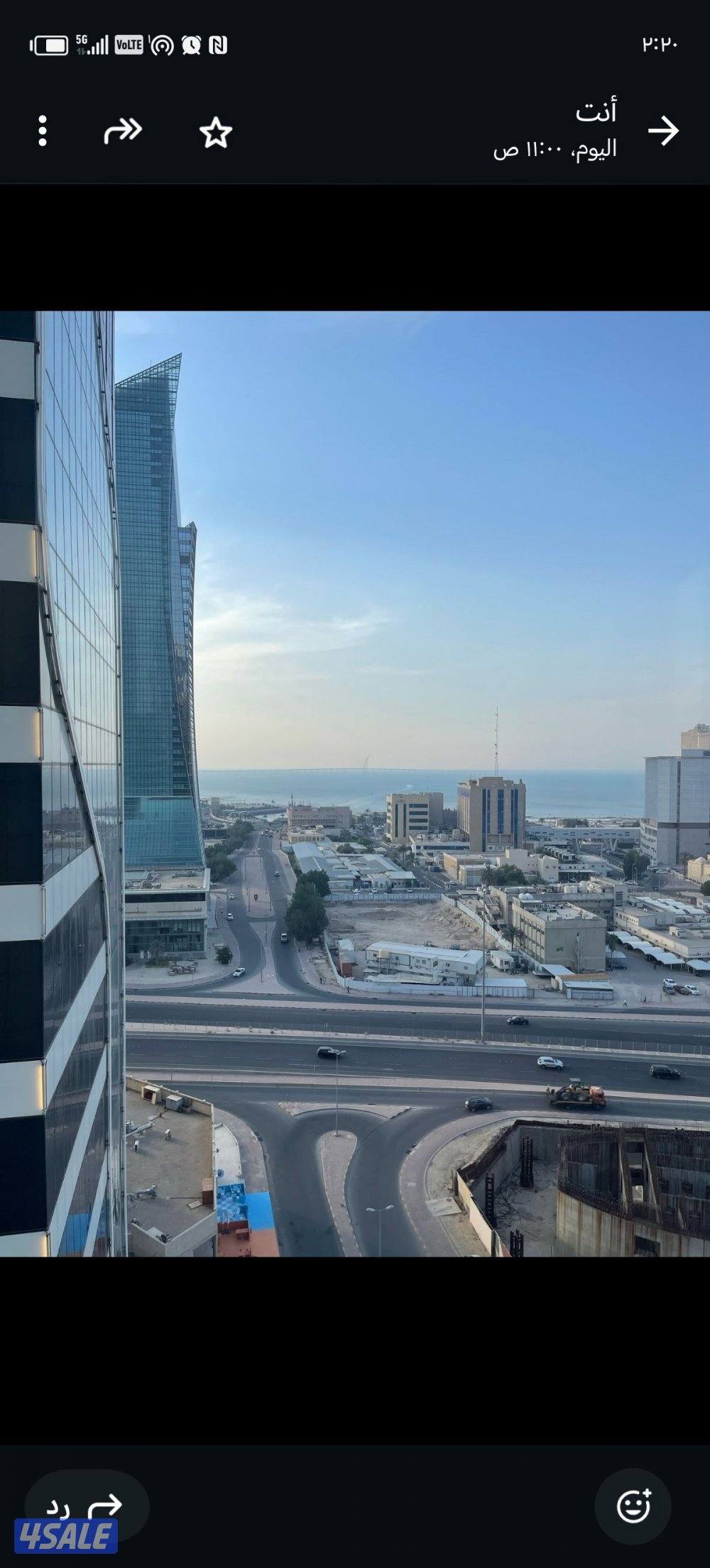 مكاتب للإيجار شرق اطلاله بحرية وعلي الدائري الاول وشارع أحمد جابر2