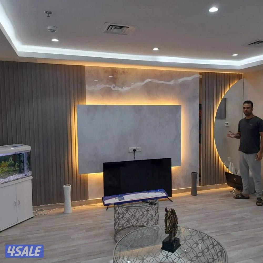 لاعمال الاصباغ والديكورات ورق جدران وبديل الشبرد وبديل الخشب والرخام3