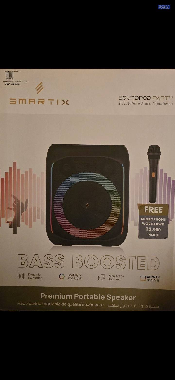 للبيع سماعتين party box smartix عدد21