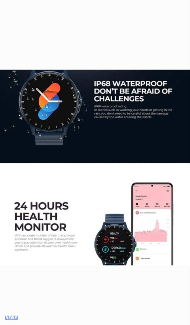 هافيت - ساعة ذكية من سلسلة سمارت لايف - 1.43 بوصة7