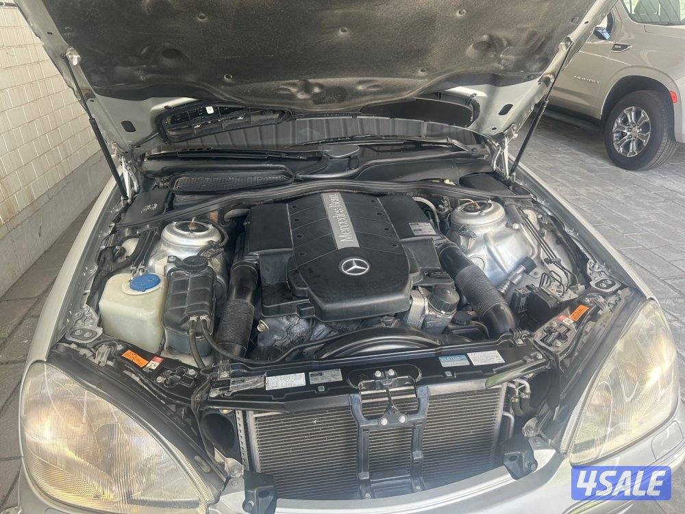 مرسيدس S 500 مخزنه - عداد 45 الف وكاله شرط الفحص موديل 2001 - 8 سلندر6