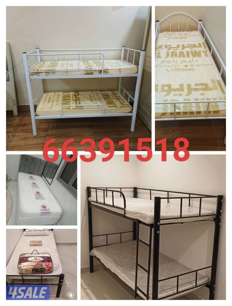 سرير حديد سراير طبية مراتب ومفروشات كبتات حديد وخشب توصيل مجاني جميع م0