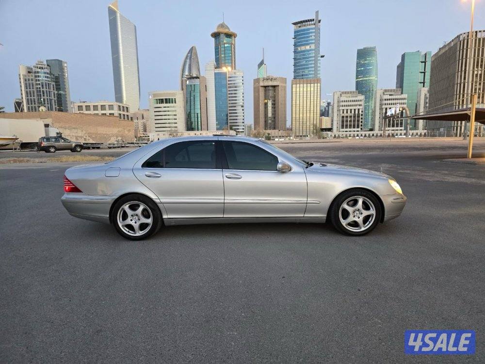 مرسيدس S 500 مخزنه - عداد 45 الف وكاله شرط الفحص موديل 2001 - 8 سلندر1