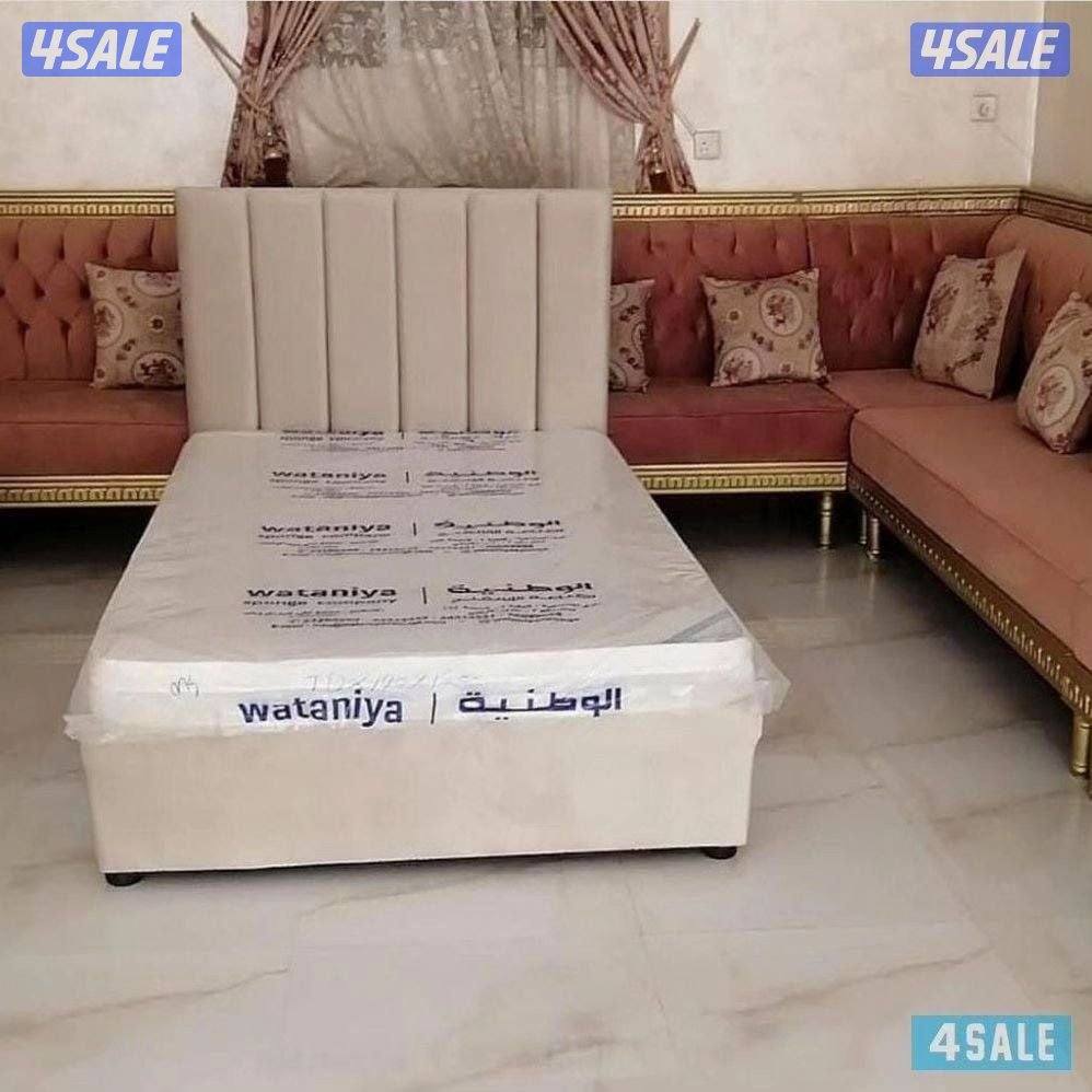 منجره سراير خشب خام مخمل يوجد جاهز وتفصال جديد الان6