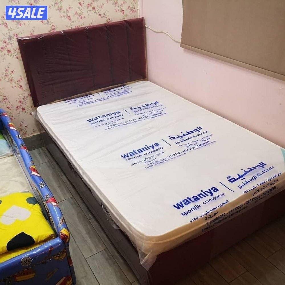 منجره سراير خشب خام مخمل يوجد جاهز وتفصال جديد الان9