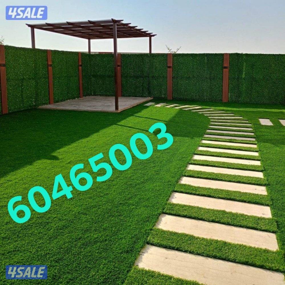 تنسيق حدائق شامله تركيب بلاط متداخل وكربستون ثيل صناعي وكبيعي بديل خشب3