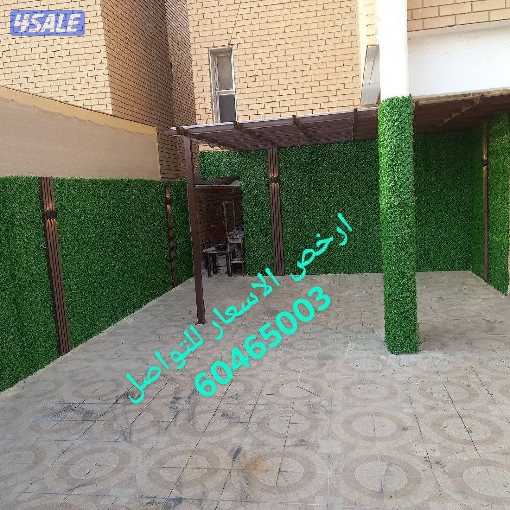 تنسيق حدائق شامله تركيب بلاط متداخل وكربستون ثيل صناعي وكبيعي بديل خشب6