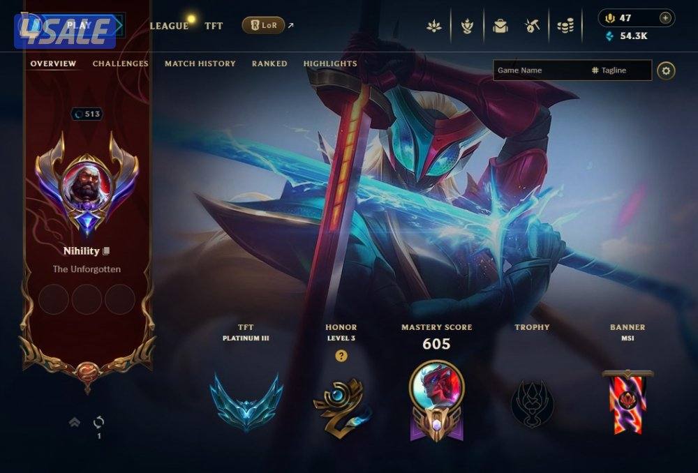 حساب ليق اوف ليجيند league of legends0