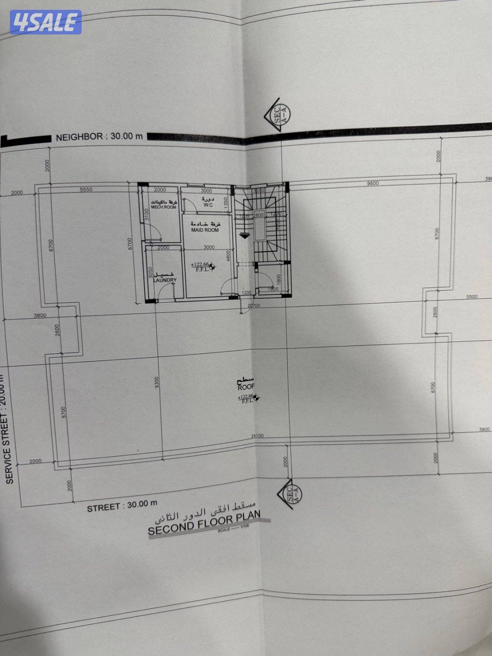 للبيع بيت شيخ ثلاث شوارع سوبر ديلوكس تشطيب ابيات جديد على سوم9