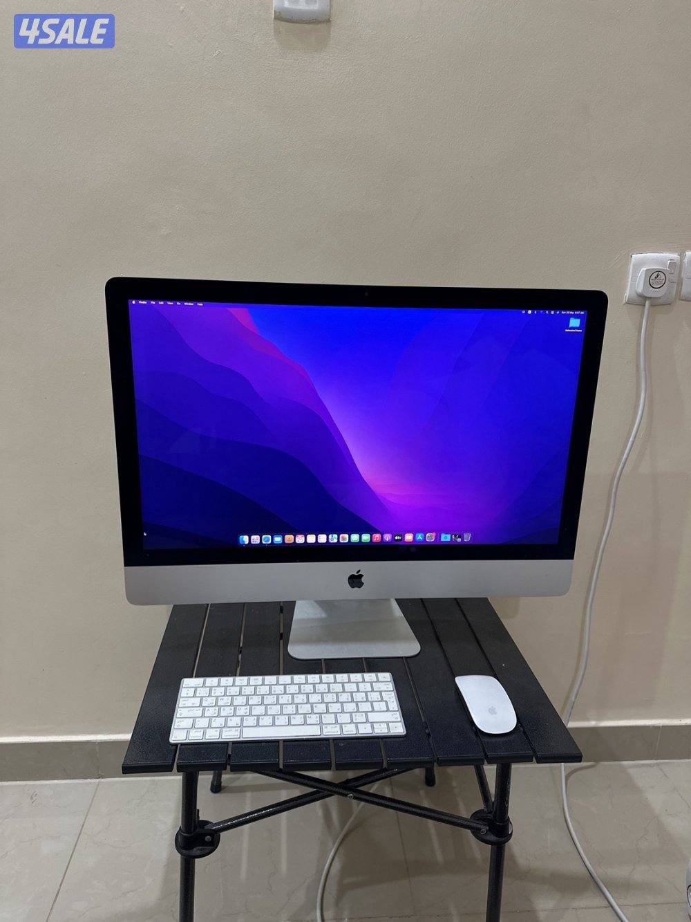 iMac 27 Retina مع ماوس و كيبورد نظيف جداً0