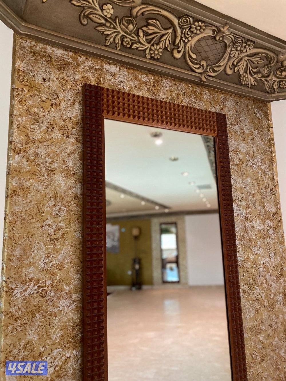 للبيع مرايات خشب هندي فاخر صناعة سلطنة عمان6