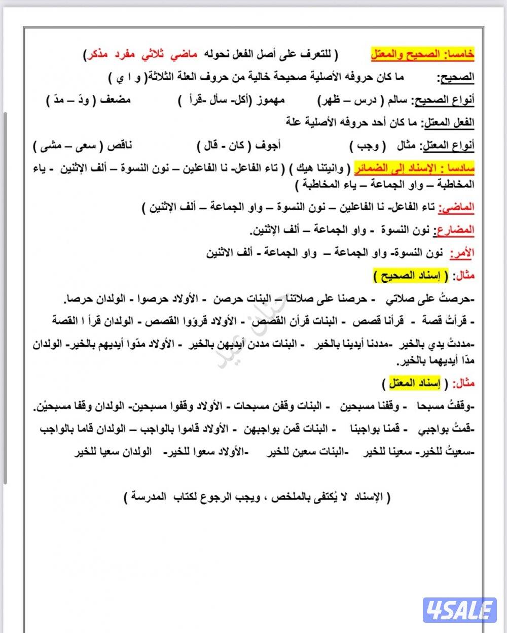 مدرس أول لغه عربيه جميع المراحل التعليمية ابتدائي و متوسط وثانوي خب1