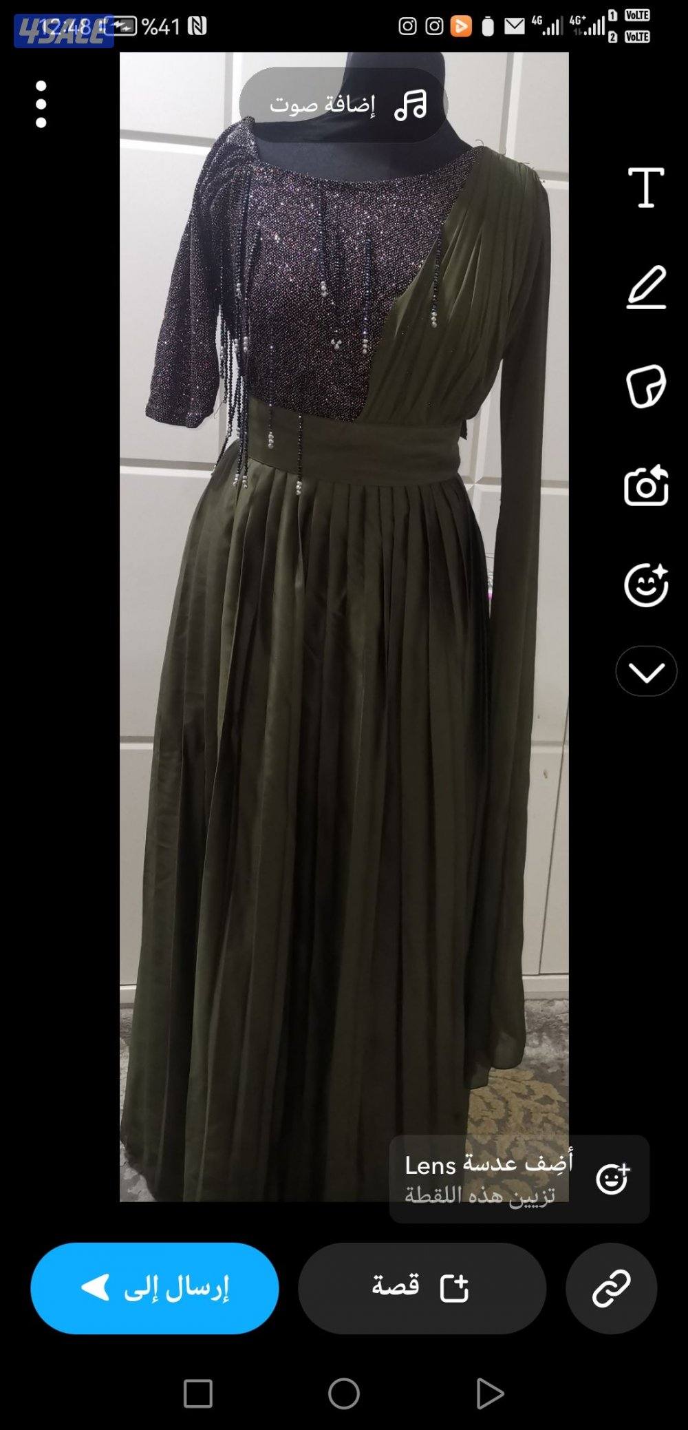 للبيع فساتين من مصممات لبسه وحده يصلحون حق العيد او استقبال1